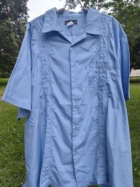 Haband Button Up With Embroidered Detail And Pocket Size 4XL